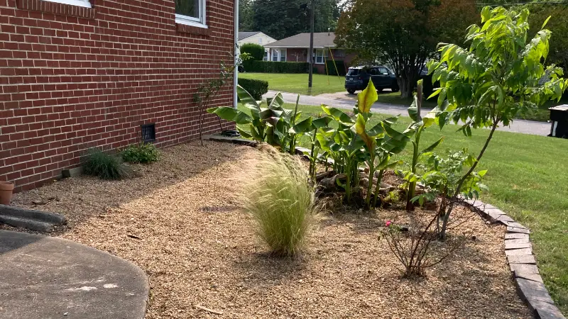 landscape rock installation